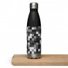 92Y4.G8 Stainless Steel Water Bottle with Gray & Gray Mosaic Design