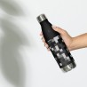 92Y4.G8 Stainless Steel Water Bottle with Gray & Gray Mosaic Design