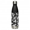 92Y4.G8 Stainless Steel Water Bottle with Gray & Gray Mosaic Design