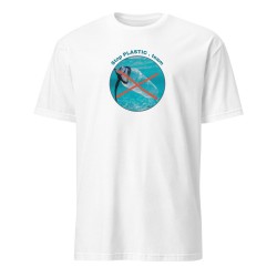 White T-Shirt Y15 with No More Plastic Bottles Design