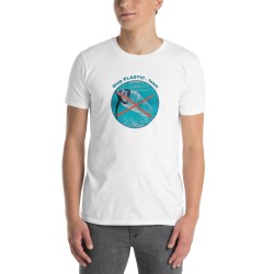 White T-Shirt Y15 with No More Plastic Bottles Design