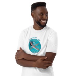 White T-Shirt Y15 with No More Plastic Bottles Design