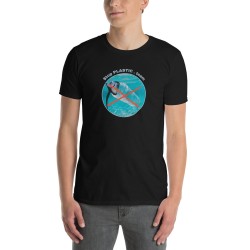 Black T-Shirt Y15 with No More Plastic Bottles Design