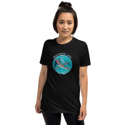 Black T-Shirt Y15 with No More Plastic Bottles Design