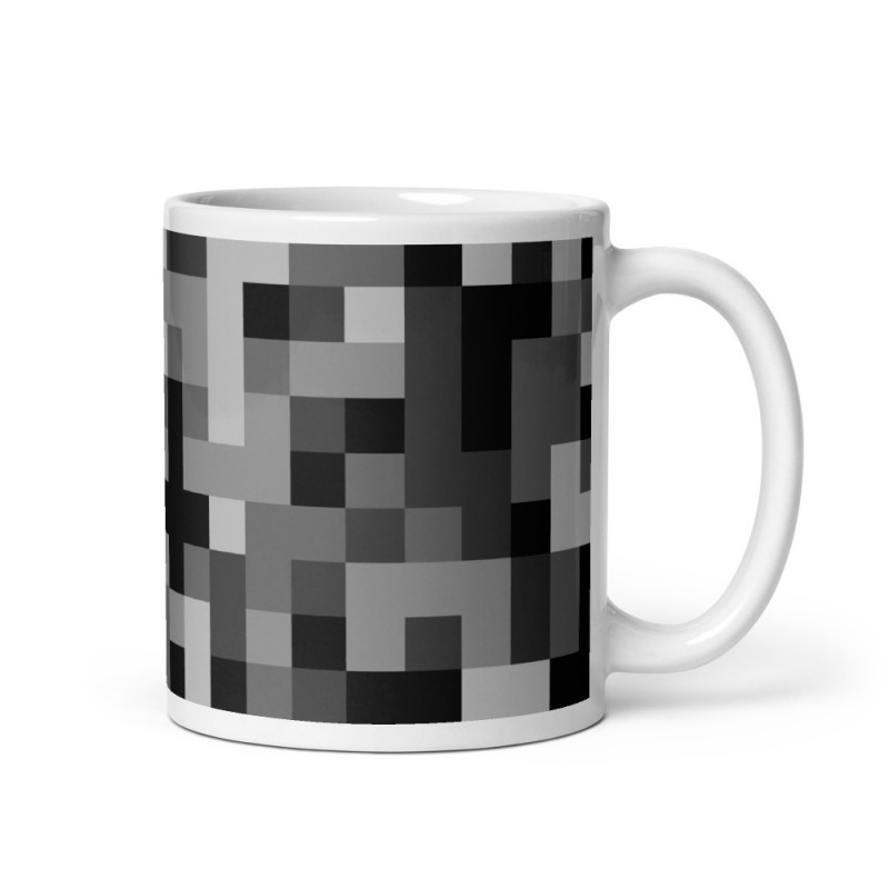 45Y4.G8 Mug with Gray & Gray Mosaic Design